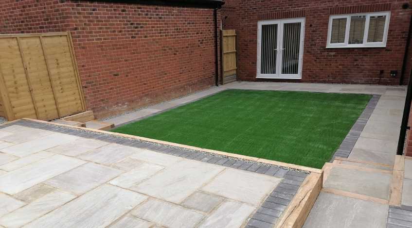 An example of our fine patio and lawn work